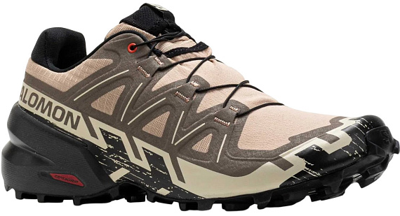 Кроссовки мужские Salomon Speedcross 6 Natural/Black/Almond Milk - Фото 2 большая