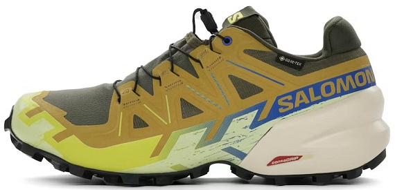 Кроссовки мужские Salomon Speedcross 6 Gtx Grape Leaf/Aspargus Green/Acid Lime - Фото 6 большая
