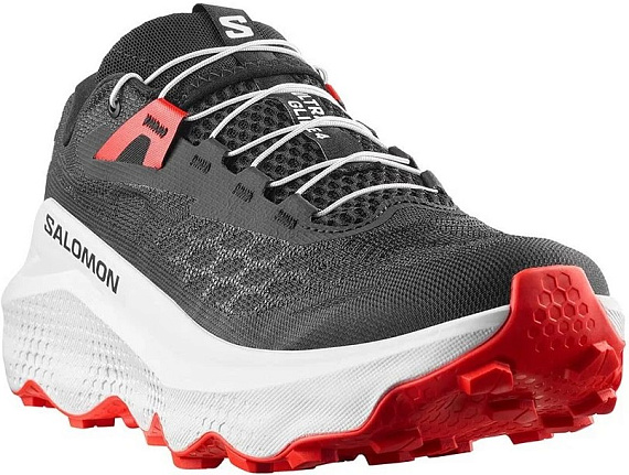 Кроссовки мужские Salomon Ultra Glide 4 Black/White/Fiery Red - Фото 2 большая