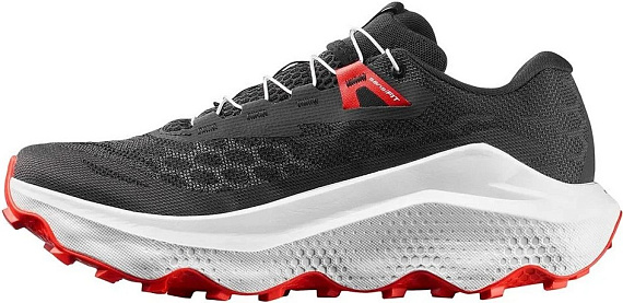 Кроссовки мужские Salomon Ultra Glide 4 Black/White/Fiery Red - Фото 3 большая