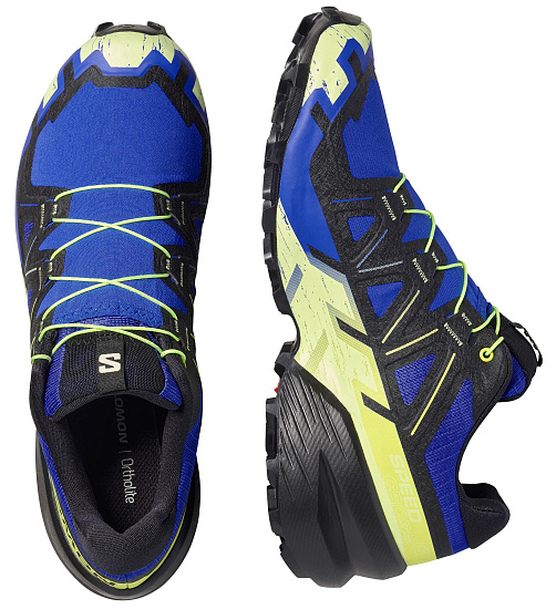 Кроссовки мужские Salomon Speedcross 6 Bluing/Black/Acid Lime - Фото 2 большая