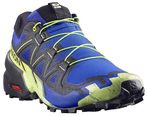Кроссовки мужские Salomon Speedcross 6 Bluing/Black/Acid Lime - Фото 4 большая
