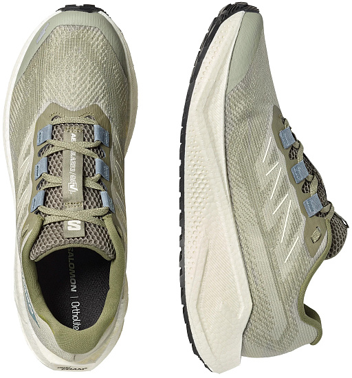 Кроссовки мужские Salomon Aero Blaze 3 Grvl Tea/Vanilla Ice/Deep Lichen Green - Фото 7 большая