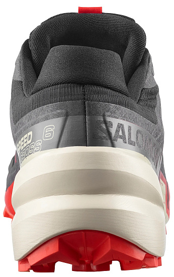 Кроссовки мужские Salomon Speedcross 6 Black/Fiery Red/Almond Milk - Фото 6 большая
