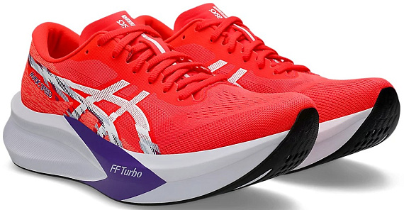 Кроссовки мужские ASICS Magic Speed 4 Flash Red/White - Фото 2 большая