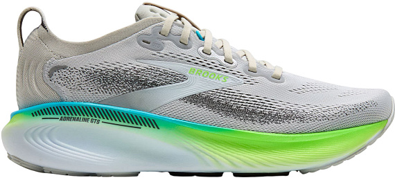 Кроссовки мужские Brooks Adrenaline Gts 25 Oyster/Green Gecko/Blue - Фото 1 большая