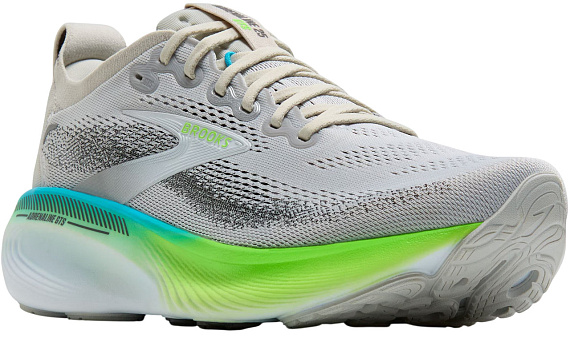 Кроссовки мужские Brooks Adrenaline Gts 25 Oyster/Green Gecko/Blue - Фото 2 большая