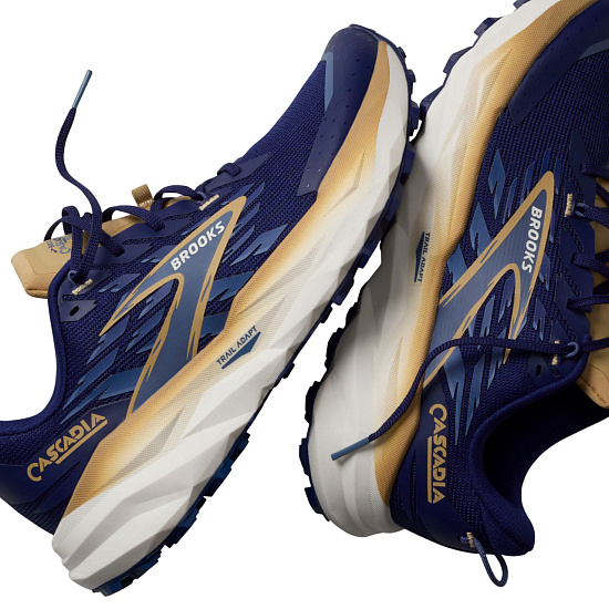 Кроссовки мужские Brooks Cascadia 19 Beacon Blue/Starfish/Coconut - Фото 6 большая