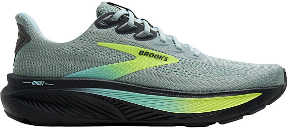 Кроссовки мужские Brooks Ghost 17 Gray Mist/Yucca/Nightlife - Фото 1 большая