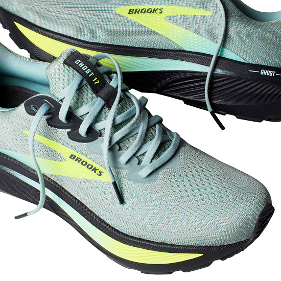 Кроссовки мужские Brooks Ghost 17 Gray Mist/Yucca/Nightlife - Фото 7 большая