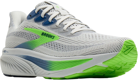 Кроссовки мужские Brooks Ghost 17 Oyster/Beacon Blue/Gecko - Фото 2 большая