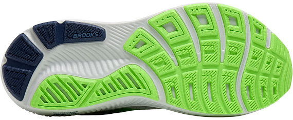 Кроссовки мужские Brooks Ghost 17 Oyster/Beacon Blue/Gecko - Фото 6 большая