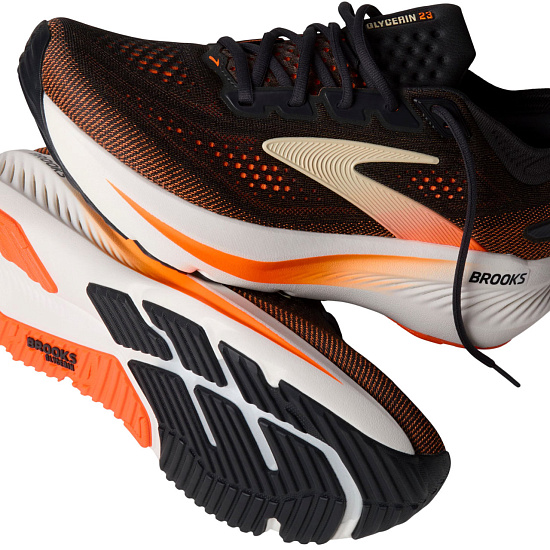 Кроссовки мужские Brooks Glycerin 23 Phantom/Orange/Sand - Фото 7 большая