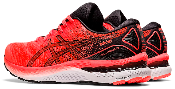 Кроссовки мужские ASICS Gel-Nimbus 23 Tokyo Sunrise Red/Black - Фото 3 большая