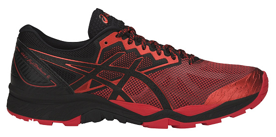 Кроссовки мужские ASICS Gel-FujiTrabuco 6 Black/Fiery Red/Black - Фото 1 большая