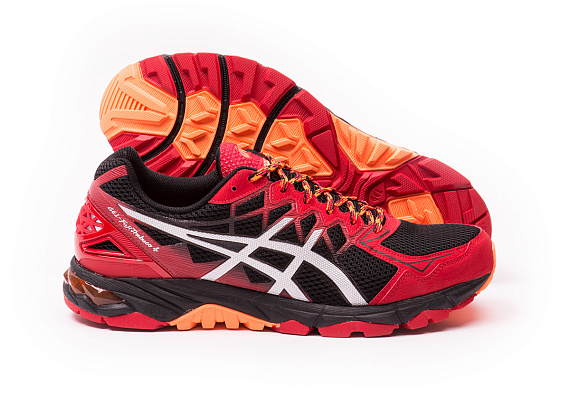 Кроссовки мужские ASICS GEL-FujiTrabuco 4 красный/серебристый/черный - Фото 8 большая