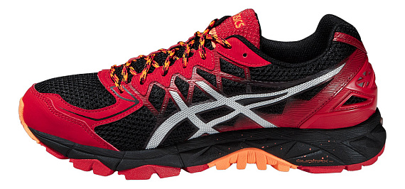 Кроссовки мужские ASICS GEL-FujiTrabuco 4 красный/серебристый/черный - Фото 4 большая