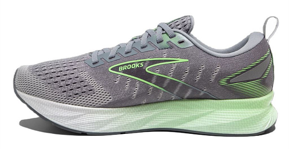 Кроссовки мужские Brooks Levitate 6 Primer Grey/Neon Green - Фото 3 большая
