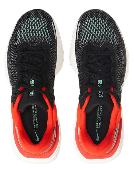 Кроссовки мужские Nike Zoomx Invincible Run Flyknit Black/Chile Red/Green Glow - Фото 2 большая