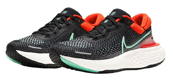 Кроссовки мужские Nike Zoomx Invincible Run Flyknit Black/Chile Red/Green Glow - Фото 3 большая