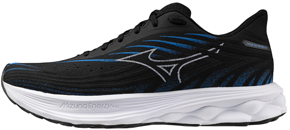 Кроссовки мужские Mizuno Wave Skyrise 6 Black/White/Blue Pace - Фото 2 большая