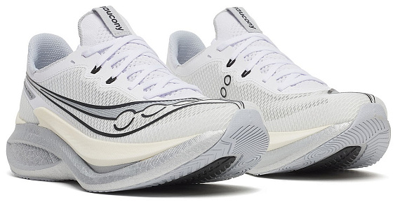 Кроссовки мужские Saucony Endorphin Pro 5 White/Black - Фото 4 большая