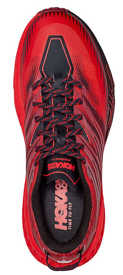 Кроссовки мужские Hoka Speedgoat 4 Cordovan/High Risk Red - Фото 3 большая