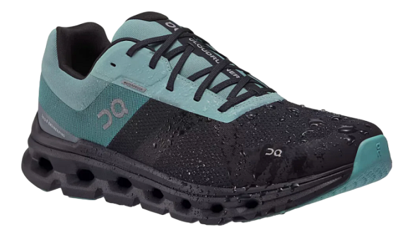 Кроссовки мужские On Cloudrunner Waterproof 1 Black/Tide - Фото 3 большая