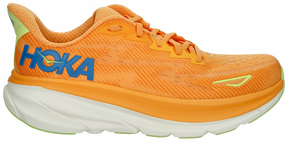 Кроссовки мужские Hoka Clifton 9 Solar Flare/Lettuce - Фото 1 большая