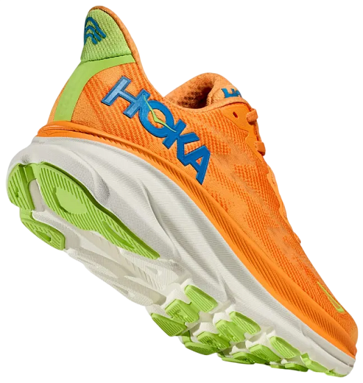 Кроссовки мужские Hoka Clifton 9 Solar Flare/Lettuce - Фото 4 большая