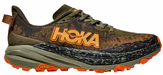 Кроссовки мужские Hoka Speedgoat 6 Оранжевый/Золотистый - Фото 1 большая