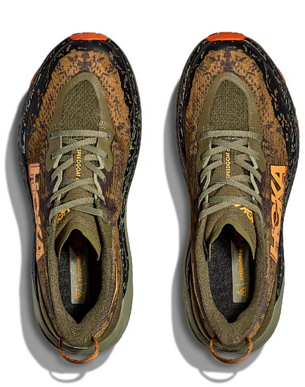 Кроссовки мужские Hoka Speedgoat 6 Оранжевый/Золотистый - Фото 3 большая