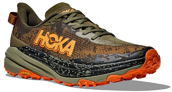 Кроссовки мужские Hoka Speedgoat 6 Оранжевый/Золотистый - Фото 6 большая
