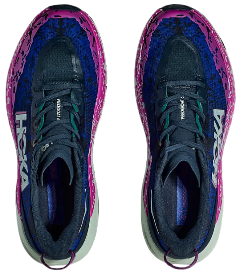 Кроссовки мужские Hoka Speedgoat 6 Синий/Розовый/Чёрный - Фото 3 большая