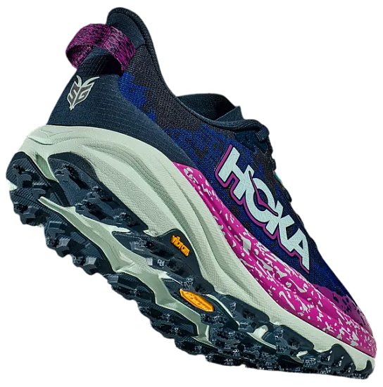 Кроссовки мужские Hoka Speedgoat 6 Синий/Розовый/Чёрный - Фото 4 большая
