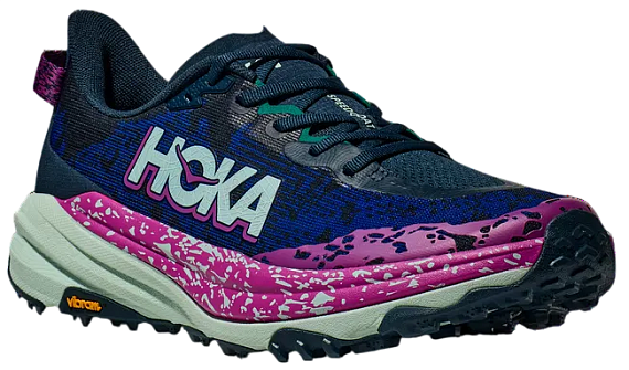 Кроссовки мужские Hoka Speedgoat 6 Синий/Розовый/Чёрный - Фото 5 большая