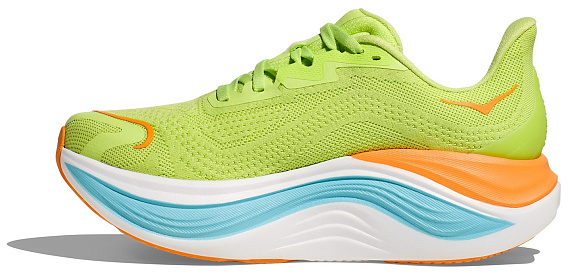 Кроссовки мужские Hoka Skyward X Лайм/Оранжевый/Голубой - Фото 3 большая