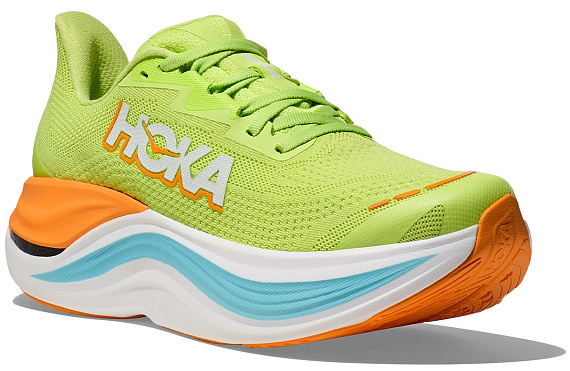 Кроссовки мужские Hoka Skyward X Лайм/Оранжевый/Голубой - Фото 6 большая