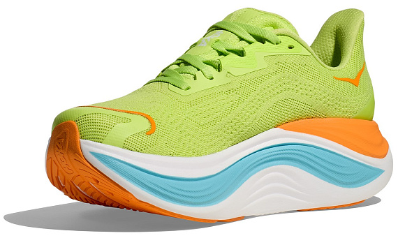 Кроссовки мужские Hoka Skyward X Лайм/Оранжевый/Голубой - Фото 8 большая