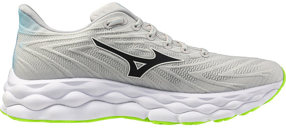 Кроссовки Mizuno Wave Sky 8 Nimbus Cloud/Black/Green Gecko - Фото 3 большая