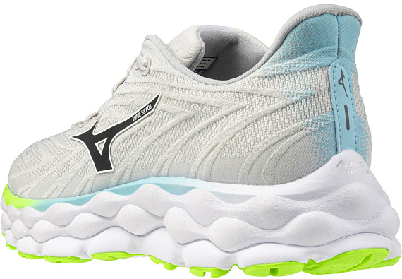 Кроссовки Mizuno Wave Sky 8 Nimbus Cloud/Black/Green Gecko - Фото 7 большая
