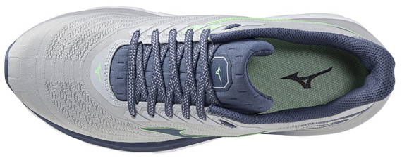 Кроссовки мужские Mizuno Wave Horizon 8 PearlBlue/VintageIndigo/NeoMin - Фото 4 большая