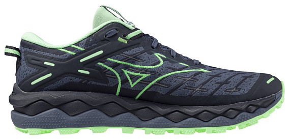 Кроссовки мужские Mizuno Wave Mujin 10 VintageIndigo/NeoMint/IndiaInk - Фото 4 большая