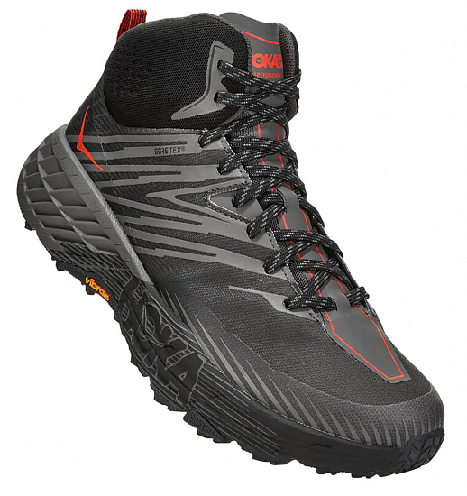 Кроссовки мужские Hoka Speedgoat Mid 2 GTX Anthracite/Dark Gull Grey - Фото 1 большая