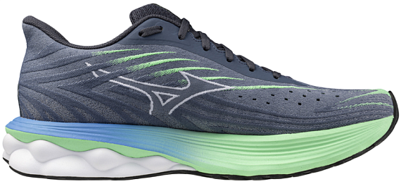 Кроссовки мужские Mizuno Wave Skyrise 6 Vintage Indigo/White/Neo Mint - Фото 4 большая