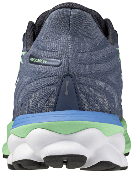Кроссовки мужские Mizuno Wave Skyrise 6 Vintage Indigo/White/Neo Mint - Фото 6 большая