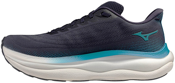 Кроссовки мужские Mizuno Wave Sky 9 Baritone Blue/Citrus/Capri Bre - Фото 4 большая