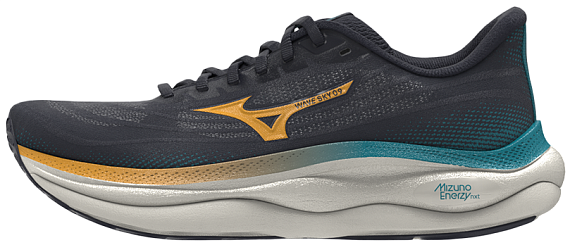 Кроссовки мужские Mizuno Wave Sky 9 Baritone Blue/Citrus/Capri Bre - Фото 7 большая