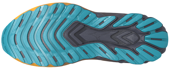 Кроссовки мужские Mizuno Wave Skyrise 6 Odyssey Gray/Icelandic Blue/Ci - Фото 6 большая