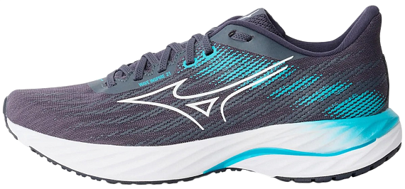 Кроссовки мужские Mizuno Wave Inspire 21 Odyssey Gray/White/Capri Breez - Фото 2 большая